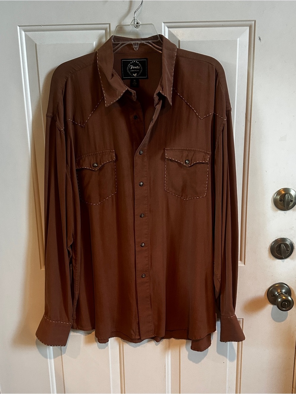 Washed Silk Western Shirt
